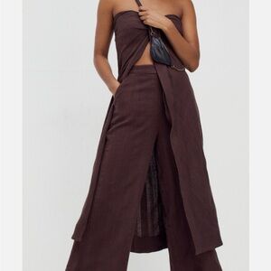 Free People Endless Summer Banita Pant Set in Brown